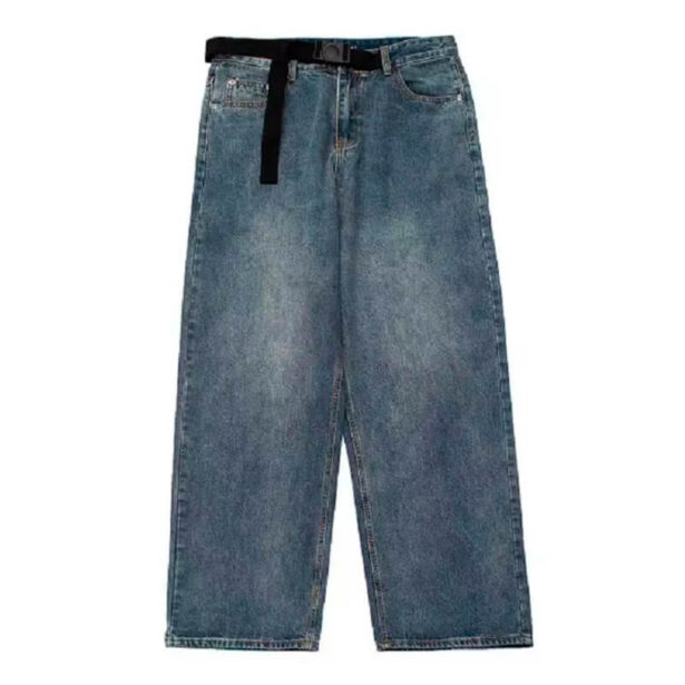 Harajuku Baggy Wide Leg Men Women Pants Blue Jeans