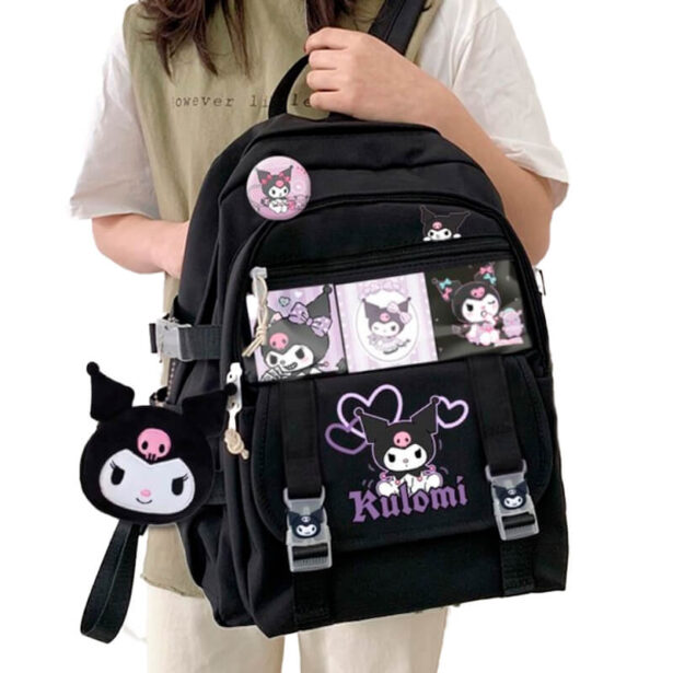 Kulomi Black School Backpack