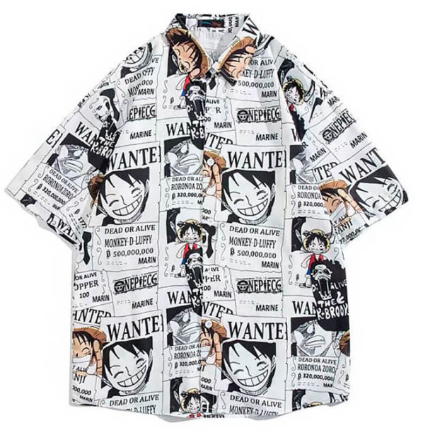 Luffy Print Unisex Shirt Harajuku