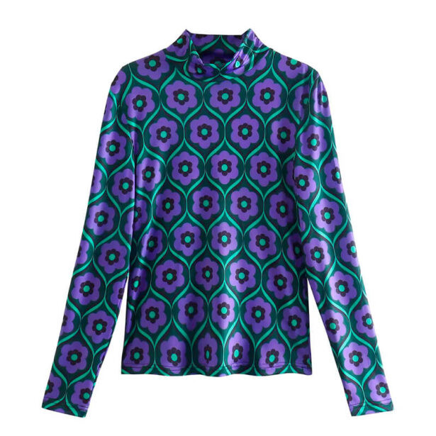 Purple Daisy Women Long Sleeve Top Floral Aesthetic 1