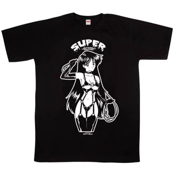 Sailor Mars With a Whip Hot Black T-Shirt Unisex Animecore (1)