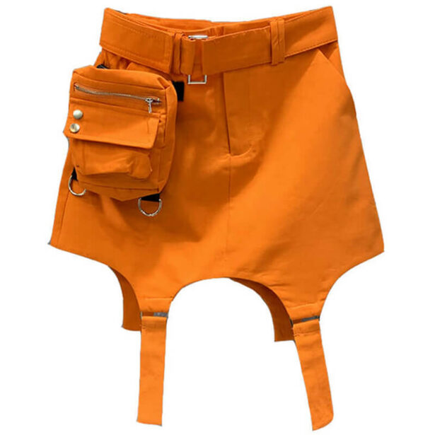 Suspenders Orange Belt Purse Bag Urbancore Aesthetic Skirt 1