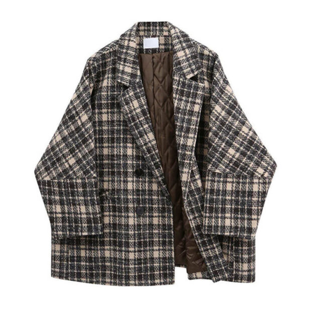 Tartan Plaid Women Jacket Retro Aesthetic 1