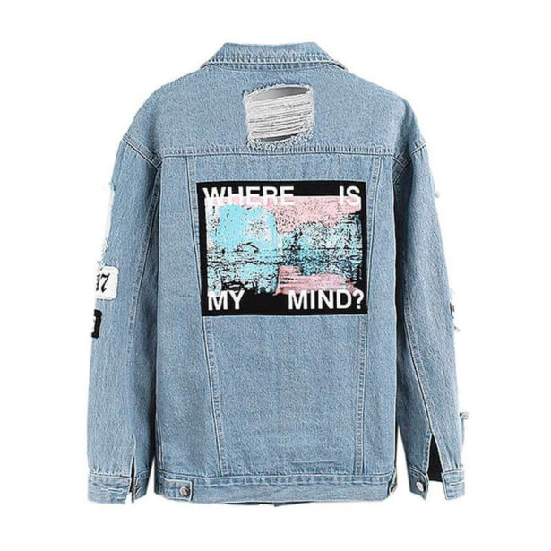 Where Is My Mind Denim Unisex Jacket Grunge Aesthetic 1