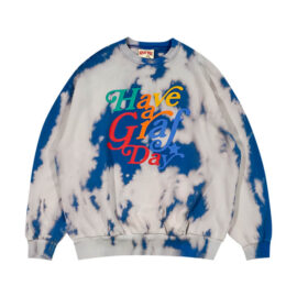 90s Aesthetic Old School Have A Great Day Tie Dye Sweatshirt