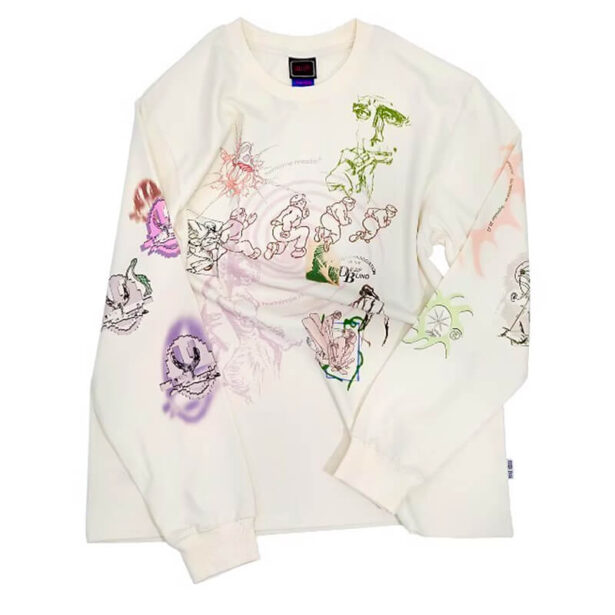 Artsy Embroideries Uglycore White Longsleeve Unisex Shirt 1