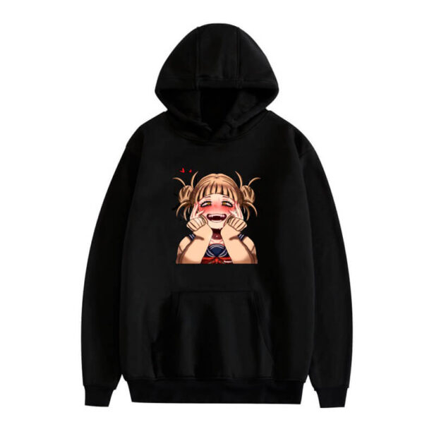 Autumn Winter Soft Black Women Hoodie Girl Anime Style Harajuku