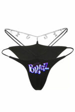Baddie Y2K Aesthetic Rhinestones Bikini Print Lingerie Panties