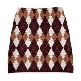 Chaotic Academia Argyle Skirt for Women Classy Avant Basic 1