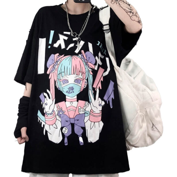 Dark Girl Cool Harajuku Women T Shirt Yami Kawaii 1