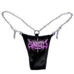 Devil Satanic Print Dark Baddie Chain Strings Panties