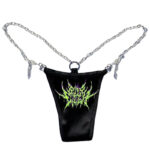 Devil Satanic Print Dark Baddie Chain Strings Panties