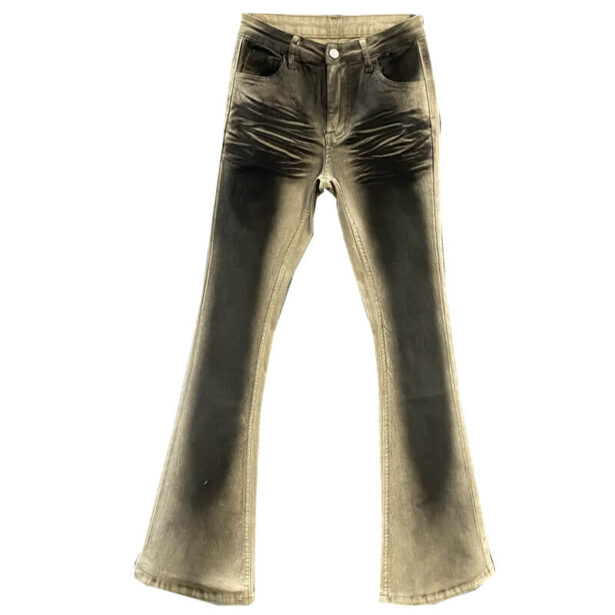 E-Girl Black White Tie Dye Washed Denim Women's Jeans