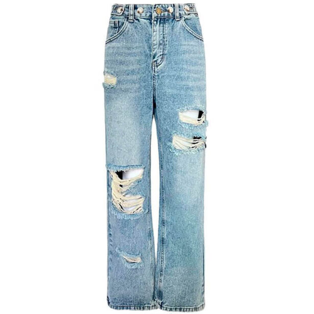 E Girl Street Ripped Light Washed Blue Women Jeans