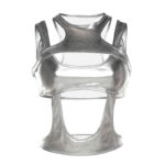 Futuristic Urbancore Silver Straps Cut Out Women's Top