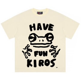 Have Fun Frog Drawn Print Chill Aesthetic Unisex T-Shirt