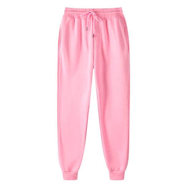 Kawaii Solid Pink Souffle Color Womens Sports Pants