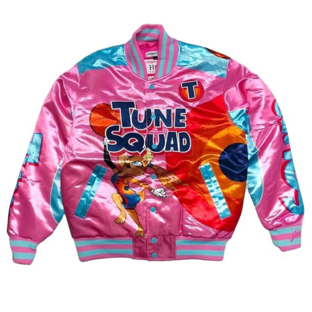 Space Jam Bunny Y2K Silk Print Womens Bomber Jacket 2