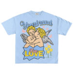 True Love Cupid Angelcore Aesthetic Blue Black T-Shirt