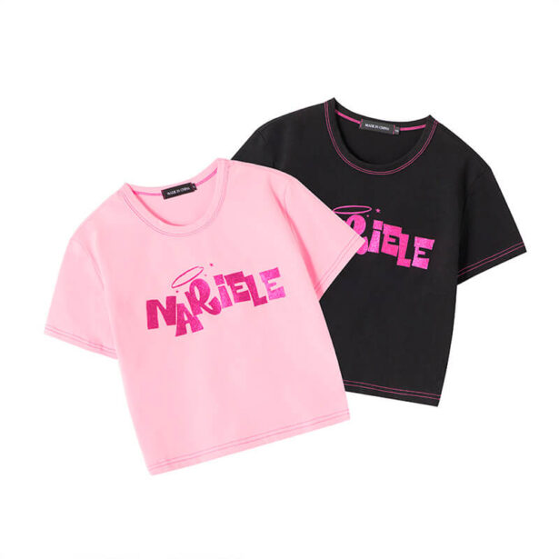 Women Crop Top Bright Letter Print Nariele 5