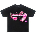 Y2K Pink Cellphone Pixcels Geek Print Girly T-Shirt