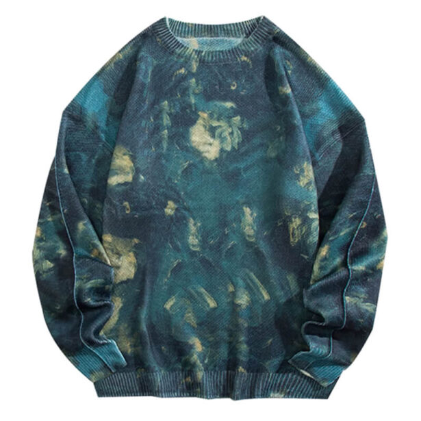Abstract Ocean Color Paint Sweatshirt Unisex Alt Artsy 1