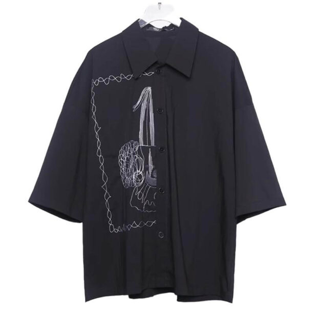 Dark Fashion Abstract Art Black Short Sleeve Unisex Shirt 1
