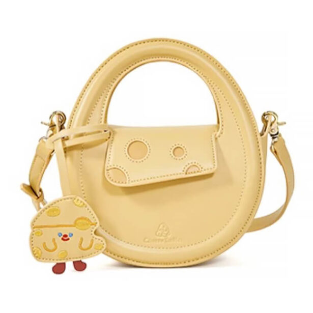 Ellipse Cheese Handbag Kawaii Foodie Weird Aesthetic 1