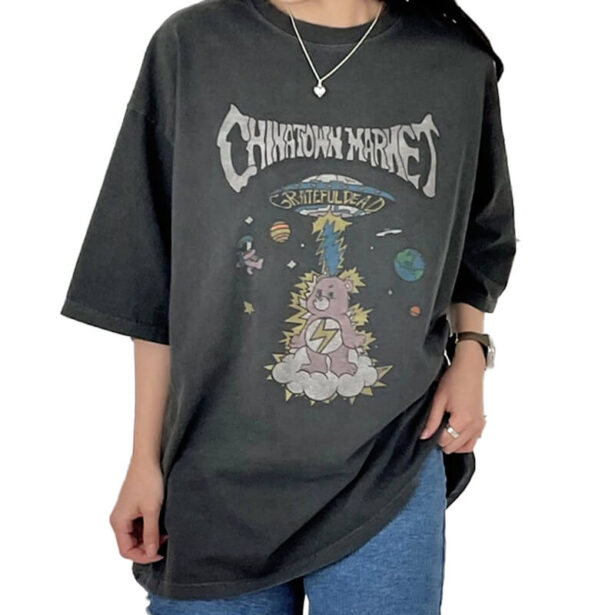 Grateful Dead Alien Care Bear T Shirt Unisex Y2K Grunge 1