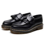 Martens Loafers Platform Shoes Tassel Leather Dark Academia 1