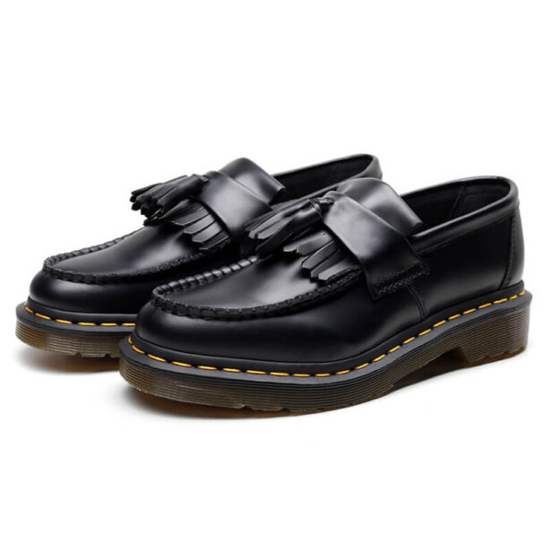 Martens Loafers Platform Shoes Tassel Leather Dark Academia 1