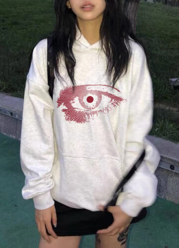 Red Eye Hoodie Unisex Inner Sight Alternative Indie Style photo review