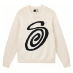 Stussy Crew Knit Sweater Unisex Curly S Indie Aesthetic 1