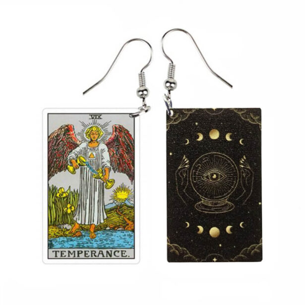 Temperance Tarot Aesthetic Earrings Ethereal Angelcore 1