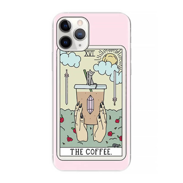 The Coffee Tarot iPhone Case Pink Soft Girl Witchy Aesthetic 1