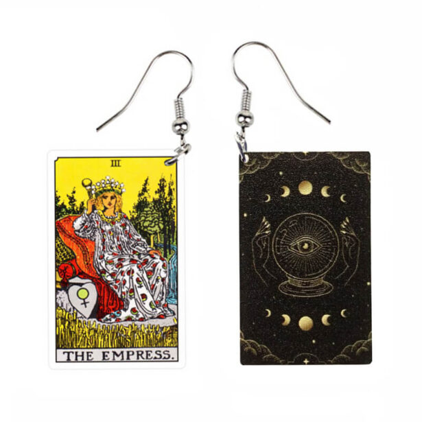 The Empress Tarot Earrings Fortune Cards Magic Aesthetic 1