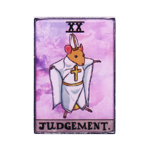 The Judgement Rat Tarot Pin Badge Funny Memecore Aesthetic 1