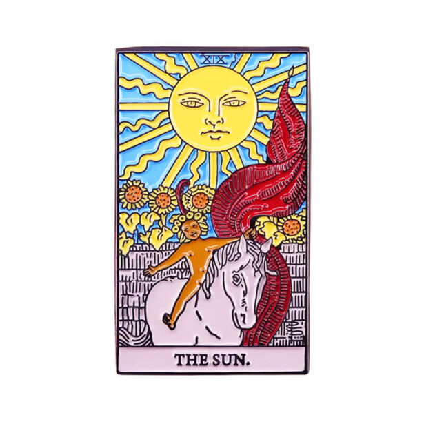 The Sun Tarot Enamel Pin Badge Celestial Witch Magic 1
