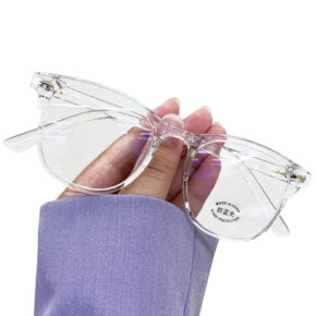 Transparent Wayfarer Glasses Anti Blue Light Softcore Style 1
