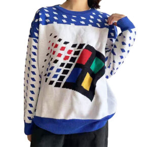 Windows Logo Microsoft Ugly Sweater Unisex Geek Style 1