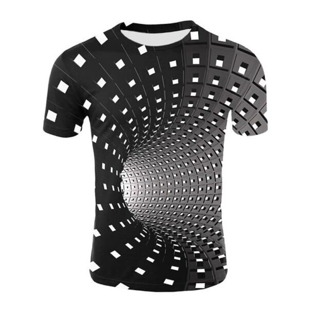 3d Optical Illusion Tunnel Aesthetic T Shirt 1