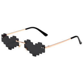 8 Bit Heart Aesthetic Y2K Sunglasses 1
