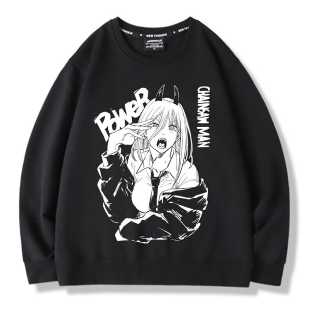 Annoyed Power Sweatshirt Unisex Chainsaw Anime Aesthetic 1