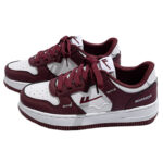 Burgundy Red Skate Shoes Unisex Low Top Sneakers Warrior 1