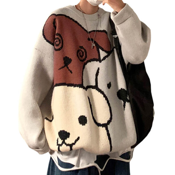 Dazed and Cute Puppy Dogs Sweater Unisex Uglycore Style 1