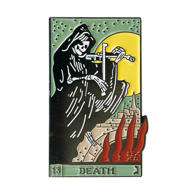 Death Tarot Enamel Pin Badge Goth Witchcore Aesthetic 1
