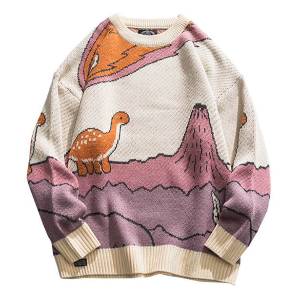 Dinosaur Last Moments Sweater Unisex Weirdcore Aesthetic 1