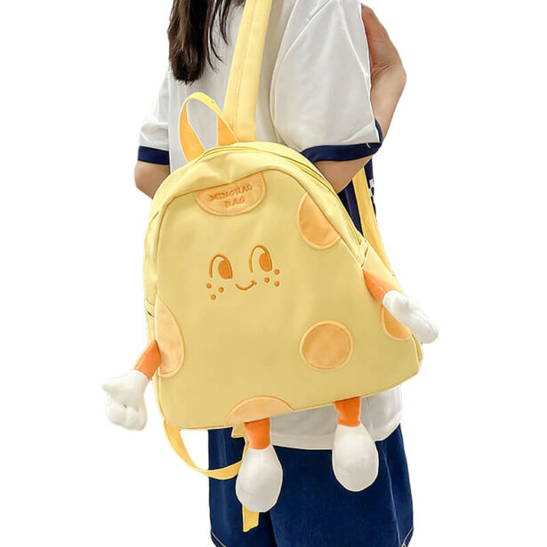 Kidcore Cheese Backpack Kawaii Foodie Aesthetic 2