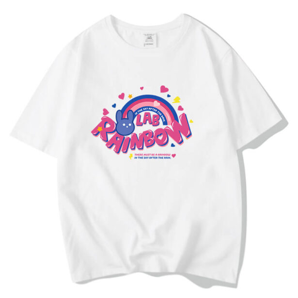 Lab Rainbow Cute Bunny T Shirt Unisex Kawaii Aesthetic 1