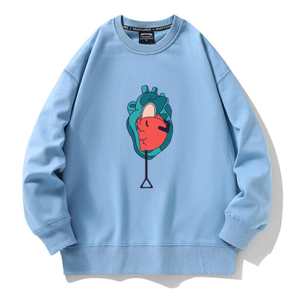 Pochita Heart Sweatshirt Unisex Chainsaw Animecore Aesthetic 1